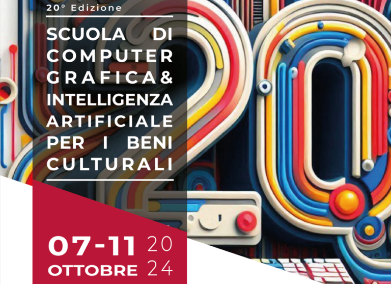 banner 20a edizione della scuola di computer grafica per i beni culturali