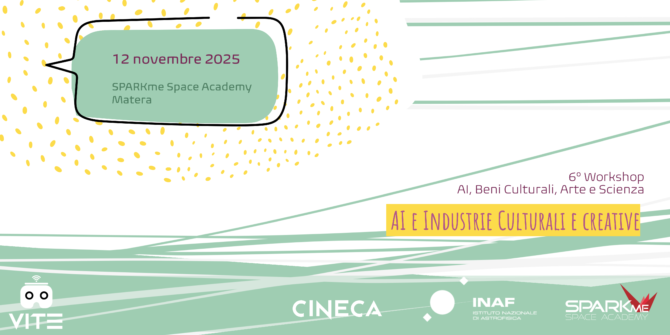 6° workshop – AI, Beni Culturali, Arte e Scienza il 12 novembre a Matera!